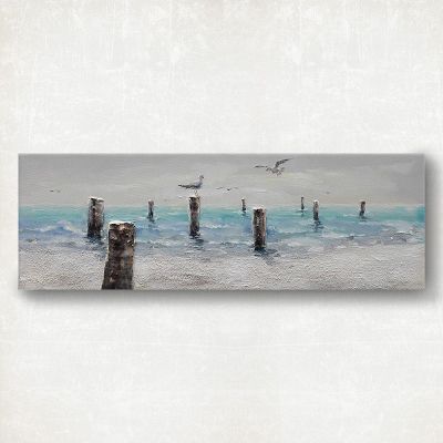 Schilderij - Sea View (50 x 150 x 3,5 cm)