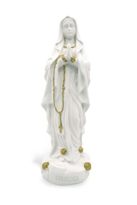 Olv Lourdes 9 cm marmerstof