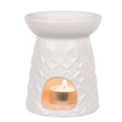 Brander voor olie 12.5 x 10  cm WIT