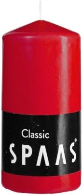 Geurloze cilinderkaars 80/200 mm -ROOD - ADVENT-