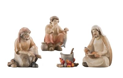 MANNEN ROND KAMPVUUR voor 12 cm figuren MANNEN ROND KAMPVUUR voor 12 cm figuren "WASSERFARBE" - PEMA
