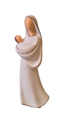 Beeld Madonna met kind 15 cm - porselein -