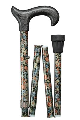 Plooibare wandelstok -BLOEMEN-  85 cm - 95 cm