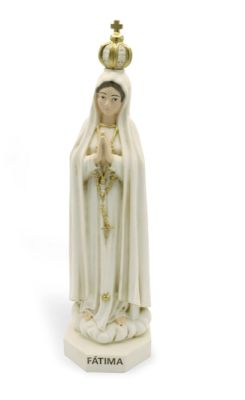 Olv Fatima 17 cm marmerstof