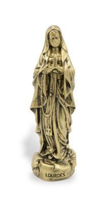Olv Lourdes 11 cm marmerstof -BRONSKLEUR -