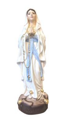 Olv Lourdes 15 cm marmerstof