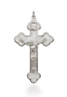 Kruis 8 cm parelmoer/goud