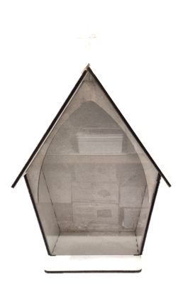 Kapel 30 cm met plexiglas  - Boomkapel - WIT