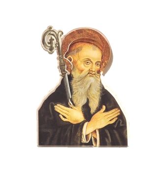 Magneet Benedictus  PLEXI  7 x 5 cm
