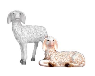 SCHAAP 23 cm van kerstset 105 cm  KER-CIM-700-105