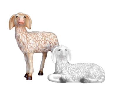 SCHAAP 42 cm van kerstset 105 cm  KER-CIM-700-105