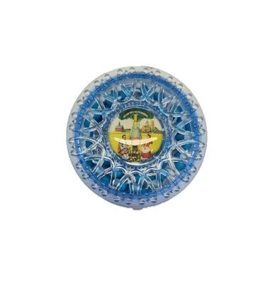 Rozenkrans Nylon Blauw +/- 74 cm + doosje met Olv Scherpenheuvel