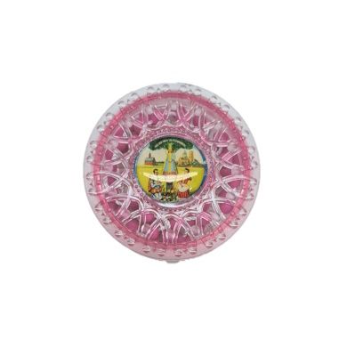 Rozenkrans Nylon Roze +/- 74 cm + doosje met Olv Scherpenheuvel
