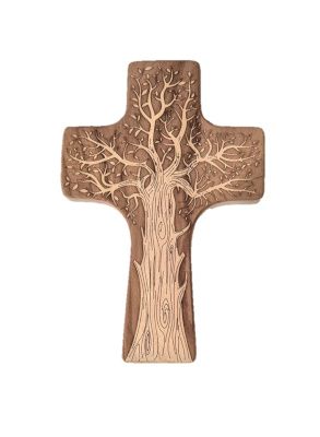 Kruis 18 cm levensboom - HOUT -