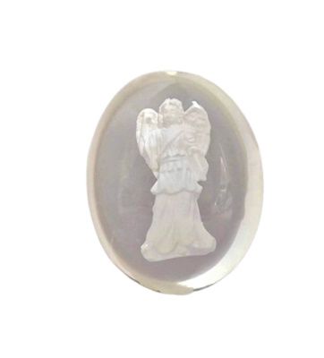 Steen transparant Aartsengel Rafael 3,8 x 3cm