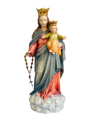 Beeld Onze Lieve Vrouw van de Rozenkrans  - HOUTSNIJWERK -