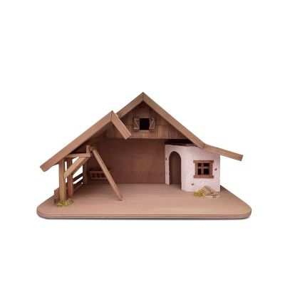 Kerststal  Alpen-Holz 77 x 36 x 45 cm (LxBxH)   voor 20 cm figuren