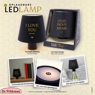 OPLAADBARE LED LAMP
