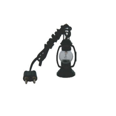 Lantaarn 3.1 cm  PLASTIC, wit glas