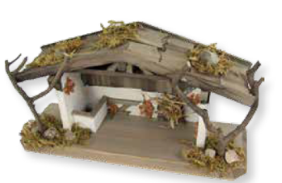 Kerststal 30 x 10 x 15 cm voor 5-9 cm figuren