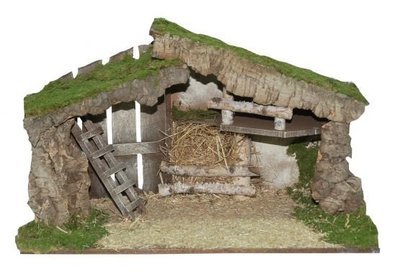 Kerststal voor 10 - 15 cm figuren