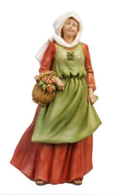 Vrouw met Bloemen, onbreekbaar materiaal, voor figuren van 40 cm