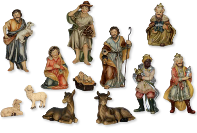 Set van 12 Figuren Johannes Krippe   8 cm