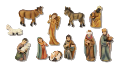 Set van 11 figuren  6.5 cm