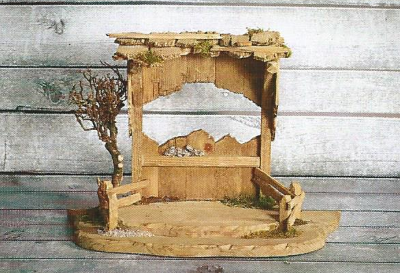 Kerststal GROTTE   40 x 20 cm   voor 10 - 12 cm figuren