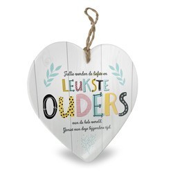 Ouders - Baby collectie Hartje in Porselein 15 x 1 x 15 cm