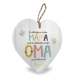 Oma - Baby collectie Hartje in Porselein 15 x 1 x 15 cm