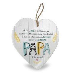 Papa - Baby collectie Hartje in Porselein 15 x 1 x 15 cm