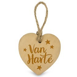 Van Harte - Houten Engeltje met Koordje 15 x 2.5 x 20 cm € 1.99