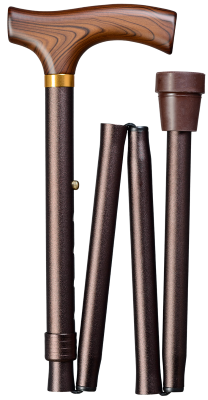 Plooibare wandelstok BRUIN 85 cm - 95 cm