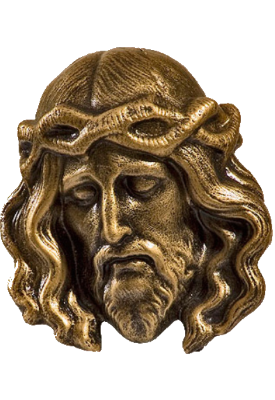 Hoofd Lijdende Christus BRONSKLEUR 12 cm