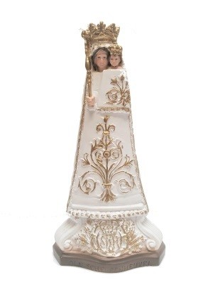 Onze Lieve Vrouw Scherpenheuvel 15 cm  WIT-GOUD