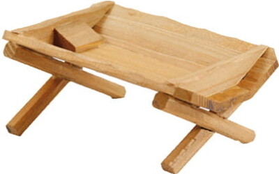 Kribbe in hout 6.5x4x3 cm Kribbe in hout 6.5x4x3 cm