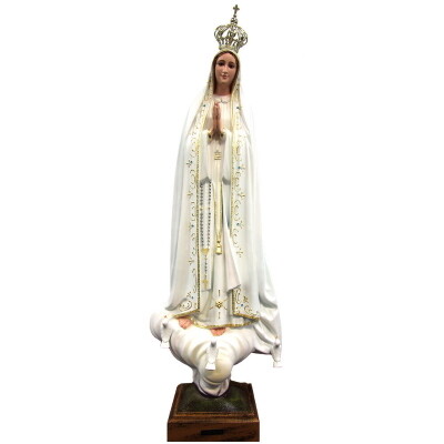 Onze Lieve Fatima 70 cm met kristallen ogen