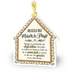 Regels Mam & Pap - Kleurrijke Tegeltjes