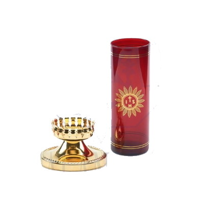 Voet voor noveenglas  Ø 8 CM EXLUSIEF GLAS