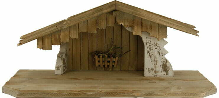 Kerststal MILTACH 69 x 29 x 32 cm voor 11 - 19 figuren