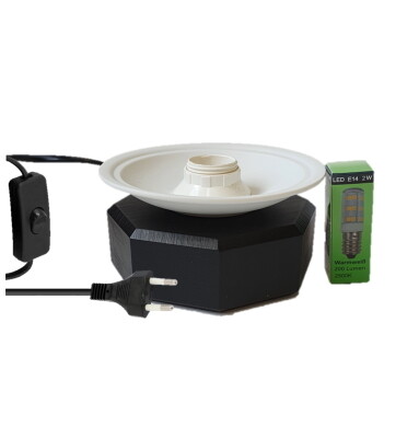 Voet in hout voor Starlight met lamp 220V
