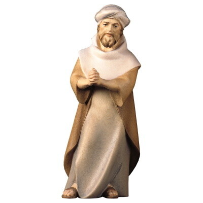 Herder 12 cm houtsnijwerk  "wasserfarbe" gekleurd