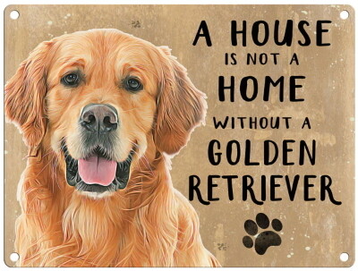 GOLDEN RETRIEVER metal sign 30 cm x 40 cm