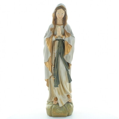 Beeld Olv Lourdes 30 cm antieke kleuring