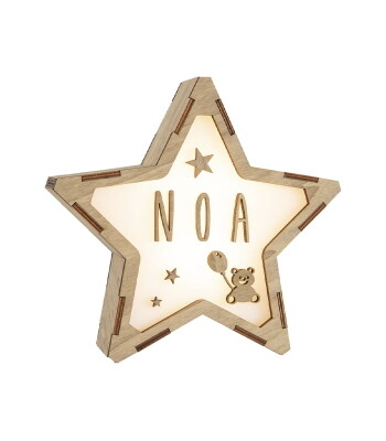 STER sfeerlichtje  - personaliseerbaar - 13 x 13 x 3.5 cm