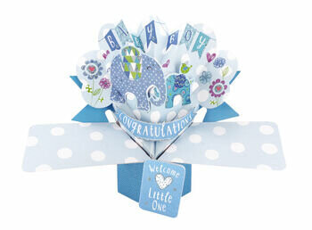 Popup Kaart - Baby Boy - Popup Kaart - Baby Boy -