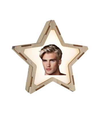 STER sfeerlichtje  - PERSONALISEER MET FOTO- 13 x 13 x 3.5 cm