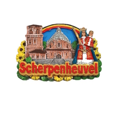 Magneet  Scherpenheuvel   8 x 6 cm