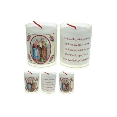 Set van 3 kaarsen HEILIGE FAMILIE  - 5 Talen -